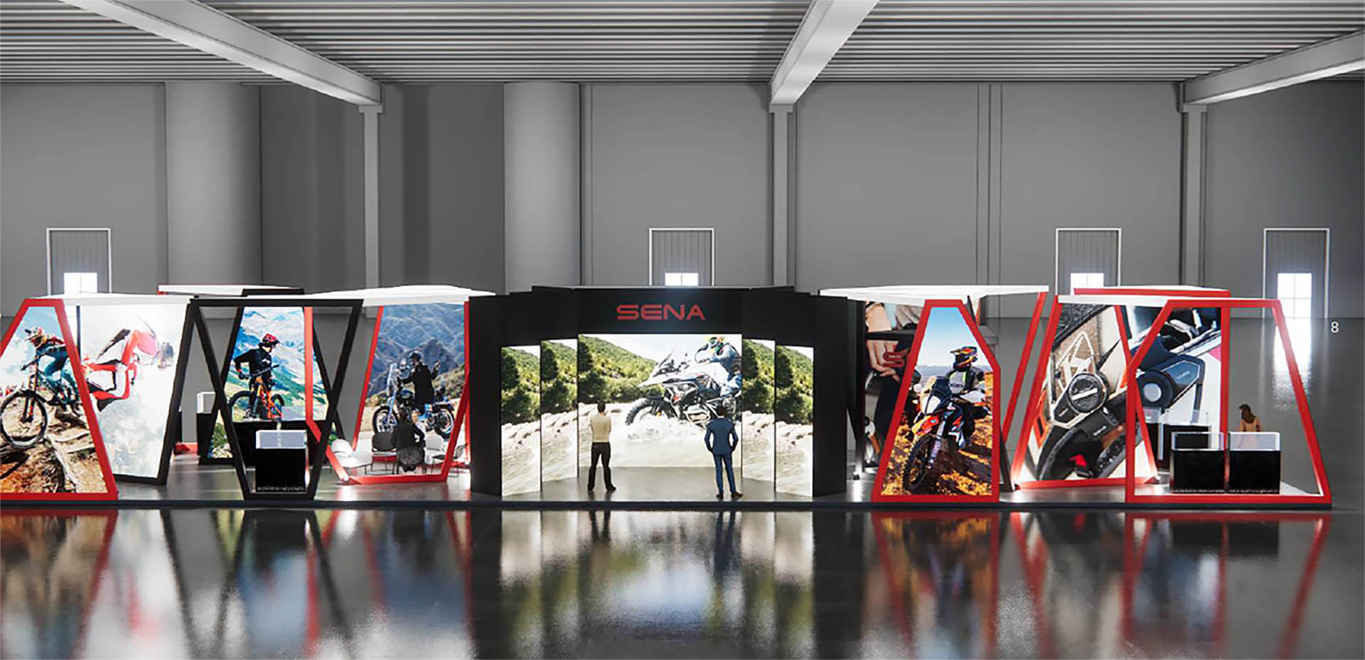 Stand immersivo, concept per fiera del settore bici